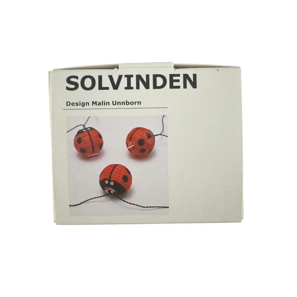 Retired Limited Edition IKEA Solvinden Ladybug String Lights NIB